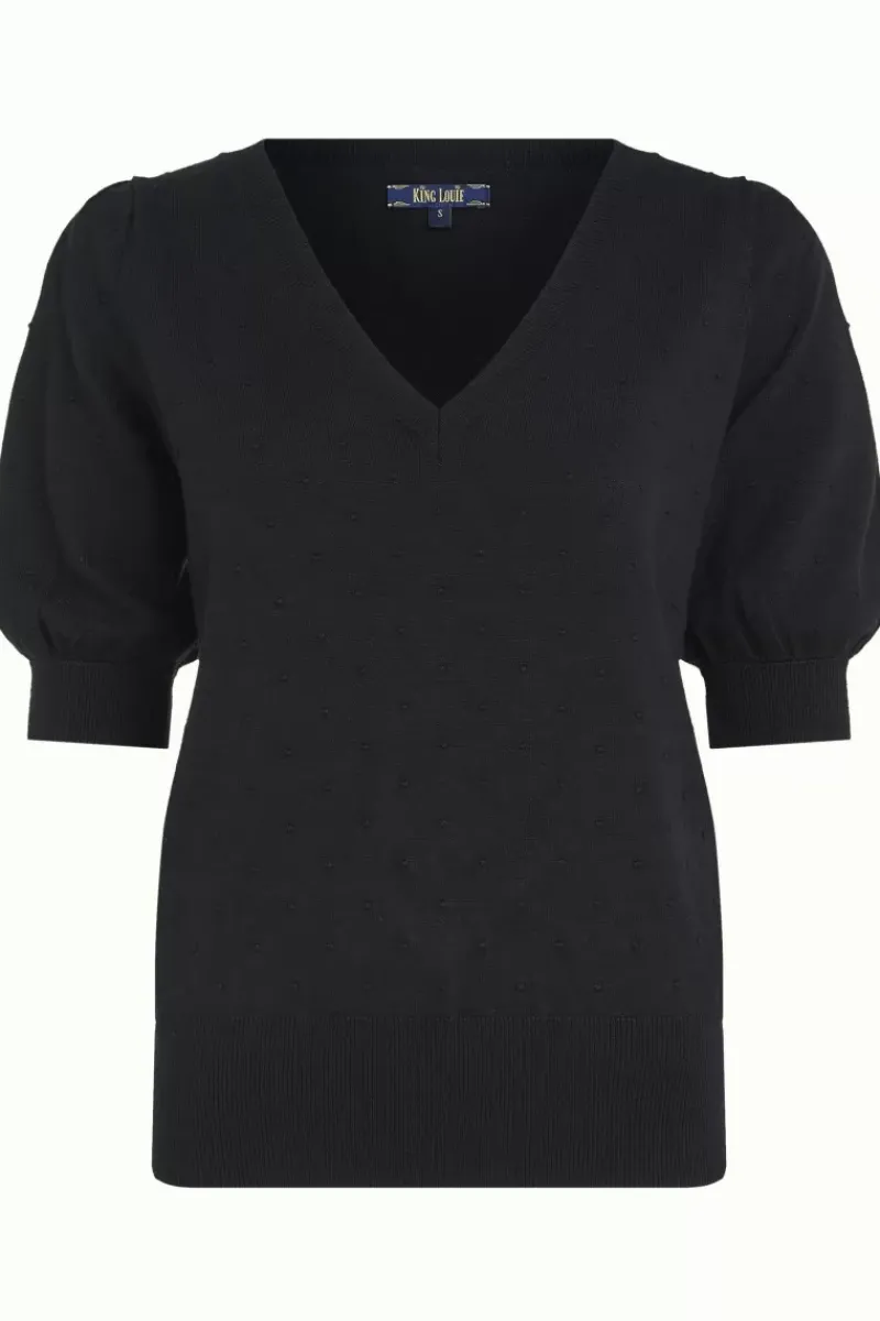 King Louie Tops & Shirts<Agnes V Puff Top Droplet Black