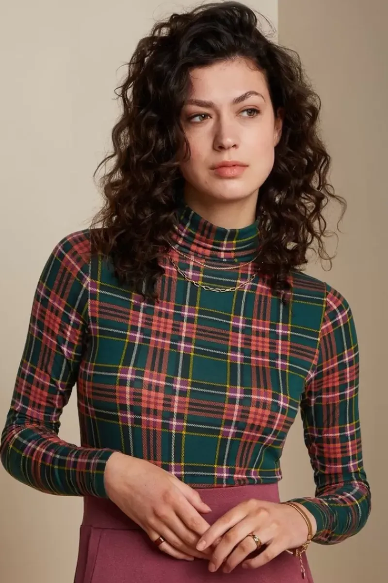 King Louie Tops & Shirts<Betsy Rollneck Top Getty Pine Green