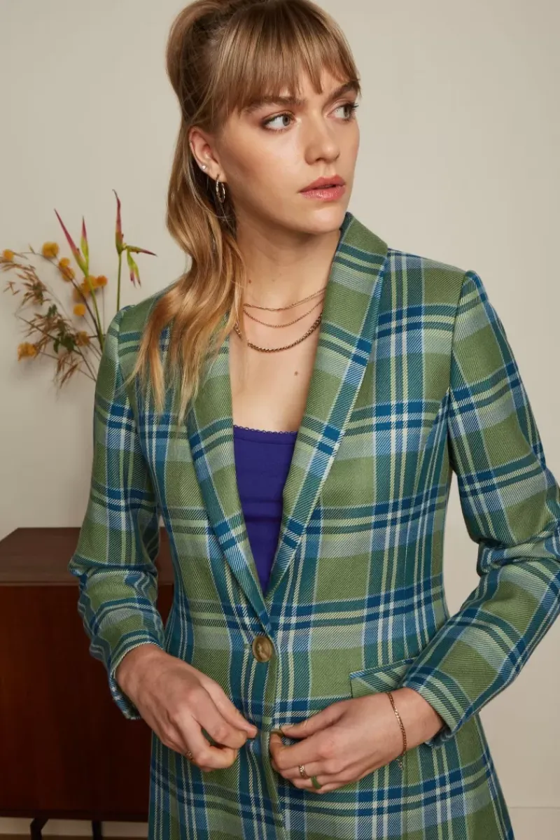 King Louie Jassen & Blazers<Brooke Blazer Nomad Check Jade Green