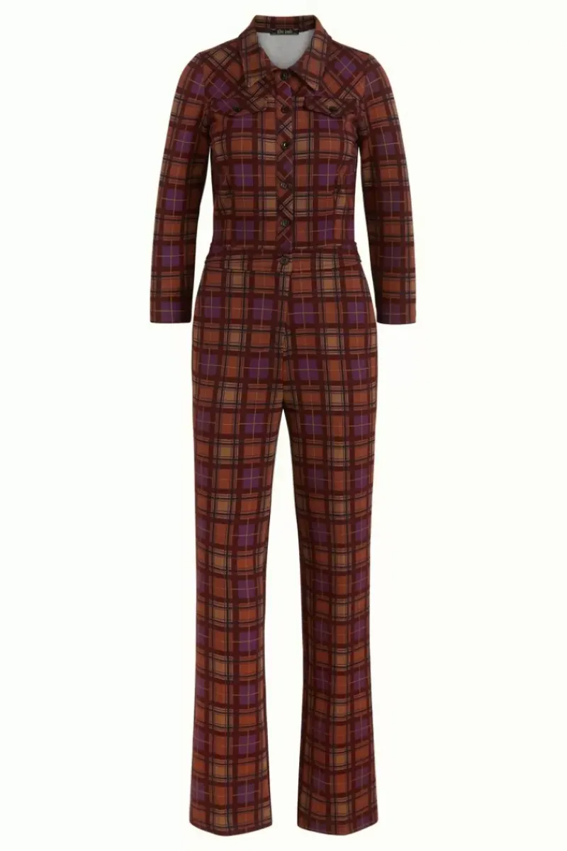 King Louie Jumpsuits<Olive Jumpsuit Ny Check Merlot Brown