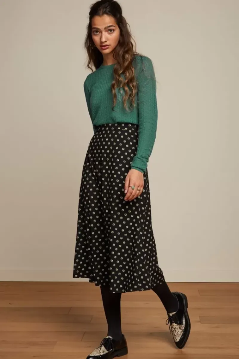 King Louie Tops & Shirts<Agnes Ajour Top Cottonclub Smoke Green