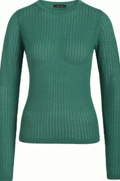 King Louie Tops & Shirts<Agnes Ajour Top Cottonclub Smoke Green