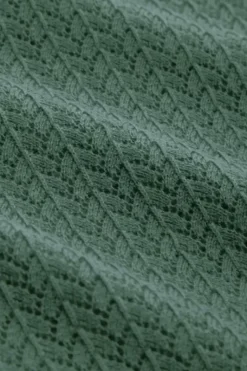 King Louie Tops & Shirts<Agnes Ajour Top Cottonclub Smoke Green
