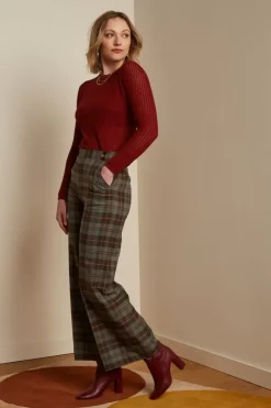 King Louie Tops & Shirts<Agnes Ajour Top Cottonclub Brique Red