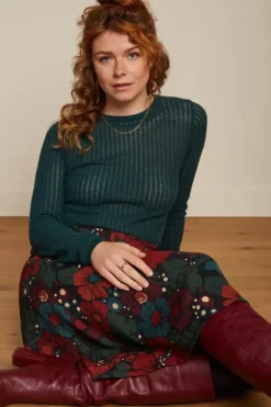 King Louie Tops & Shirts<Agnes Ajour Top Cottonclub Pine Green