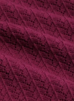 King Louie Tops & Shirts<Agnes Ajour Top Cottonclub Beaujolais Red