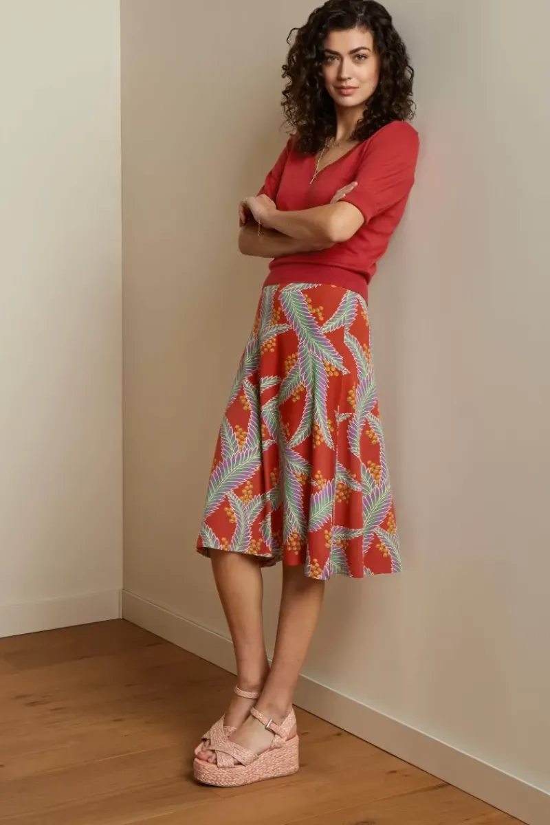 King Louie Tops & Shirts<Agnes V Puff Top Cottonclub Sienna Red