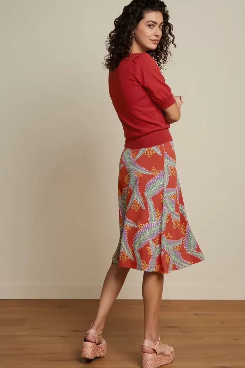 King Louie Tops & Shirts<Agnes V Puff Top Cottonclub Sienna Red