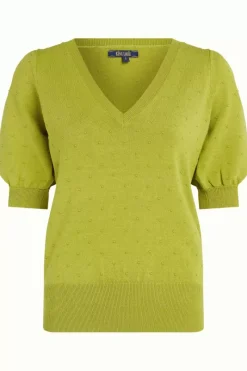 King Louie Tops & Shirts<Agnes V Puff Top Droplet Cress Yellow