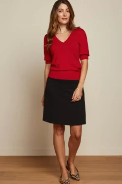 King Louie Tops & Shirts<Agnes V Puff Top Droplet Chili Red