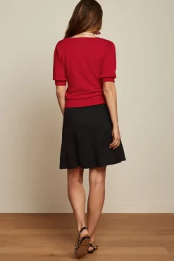 King Louie Tops & Shirts<Agnes V Puff Top Droplet Chili Red