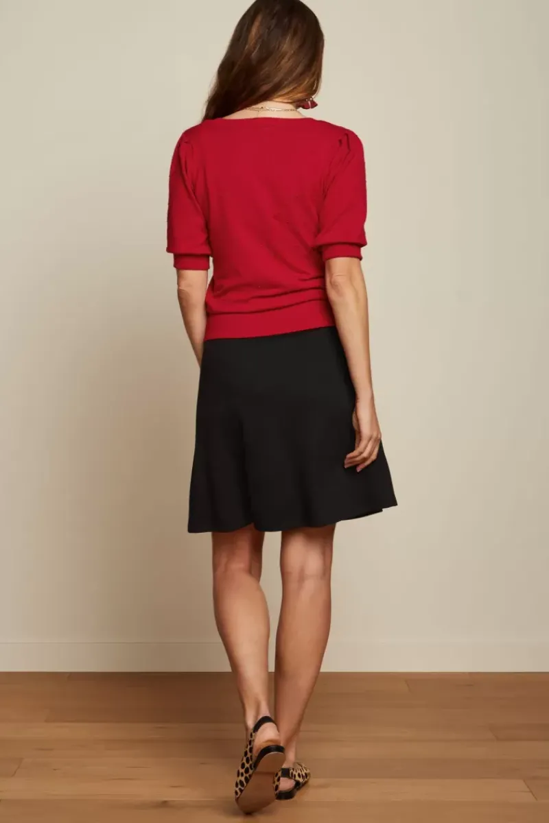 King Louie Tops & Shirts<Agnes V Puff Top Droplet Chili Red
