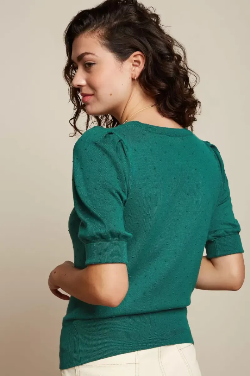 King Louie Tops & Shirts<Agnes V Puff Top Droplet Lapis Blue