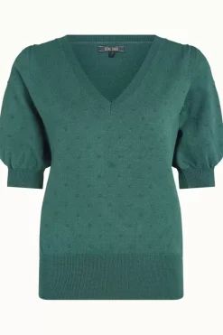 King Louie Tops & Shirts<Agnes V Puff Top Droplet Lapis Blue