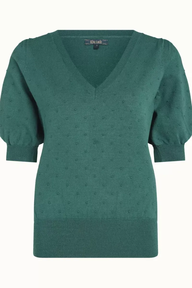 King Louie Tops & Shirts<Agnes V Puff Top Droplet Lapis Blue