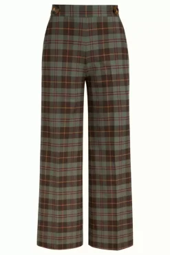 King Louie Broeken<Alba Pants Jones Check Smoke Green