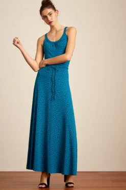 King Louie Jurken<Allison Maxi Dress Farola Bay Blue