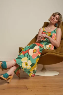 King Louie Jurken<Allison Maxi Dress La Monia Dusty Turquoise