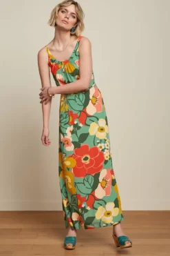 King Louie Jurken<Allison Maxi Dress La Monia Dusty Turquoise