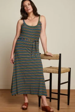 King Louie Jurken<Allison Midi Dress Mariani Stripe Black