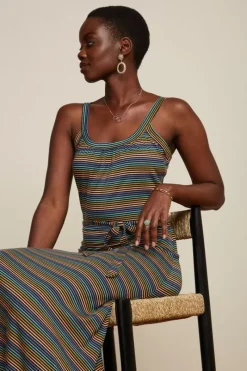 King Louie Jurken<Allison Midi Dress Mariani Stripe Black