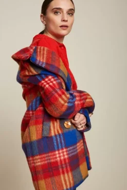 King Louie Jassen & Blazers<Amelie Coat Hutton Check Fire Red