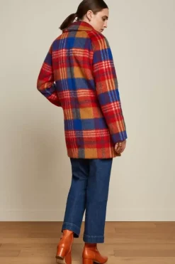 King Louie Jassen & Blazers<Amelie Coat Hutton Check Fire Red