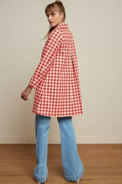 King Louie Jassen & Blazers<Anais Coat Long Nimes Check Red