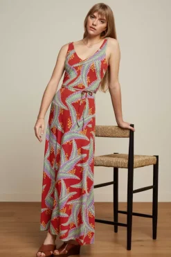 King Louie Jurken<Anna Maxi Dress Monserrat Sienna Red