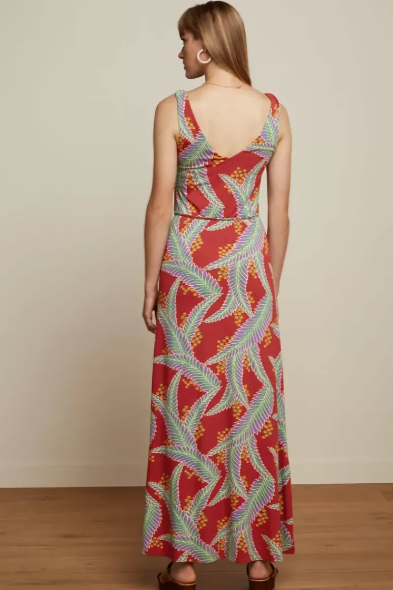 King Louie Jurken<Anna Maxi Dress Monserrat Sienna Red