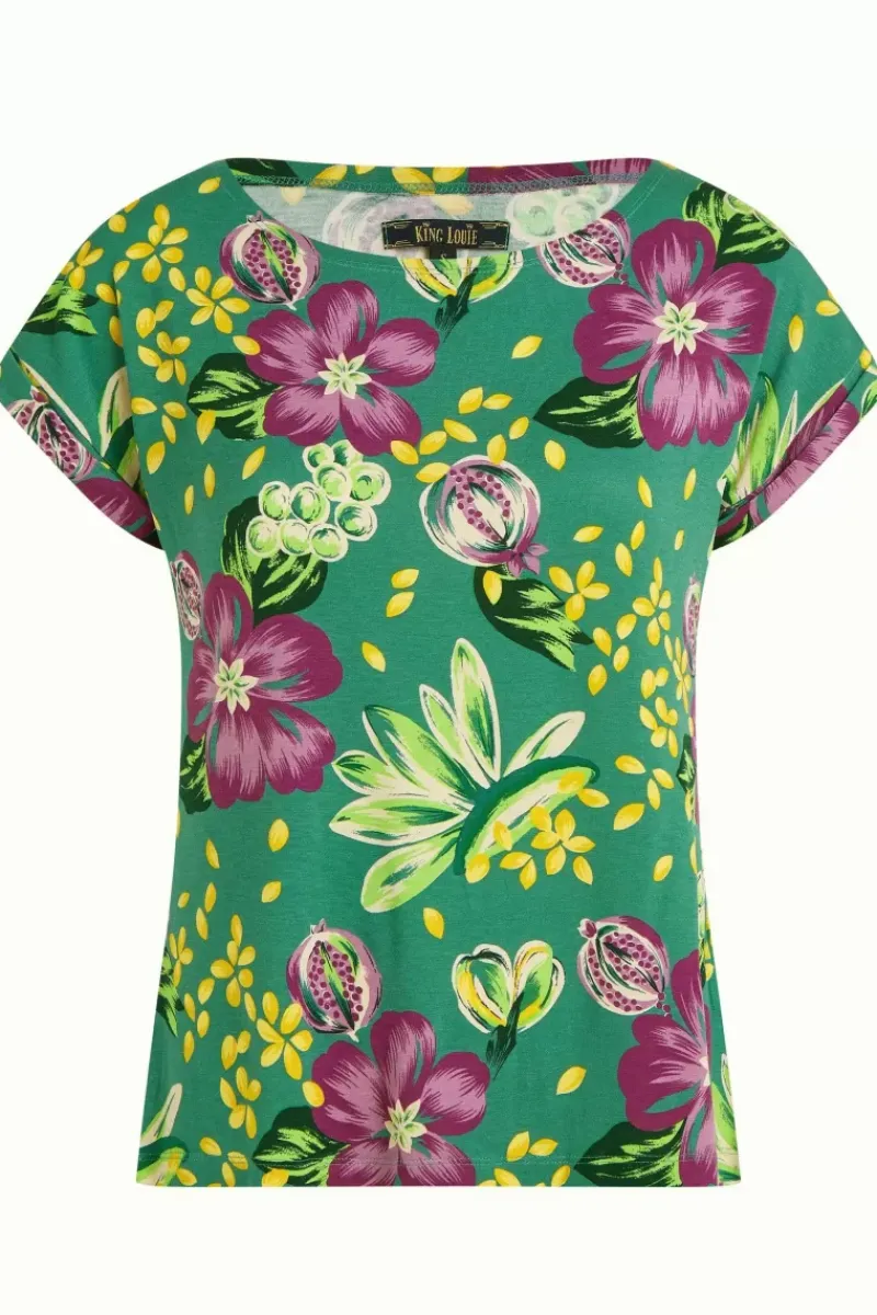 King Louie Tops & Shirts<Aria Top Guava Smoke Green