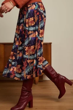 King Louie Rokken<Arianna Pleat Skirt Manhattan Blue