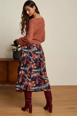 King Louie Rokken<Arianna Pleat Skirt Manhattan Blue