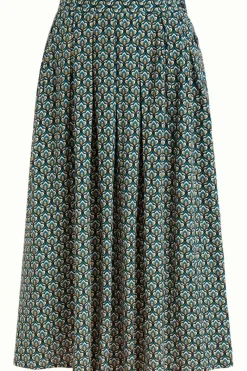 King Louie Rokken<Arianna Pleat Skirt Pinar Deep Teal