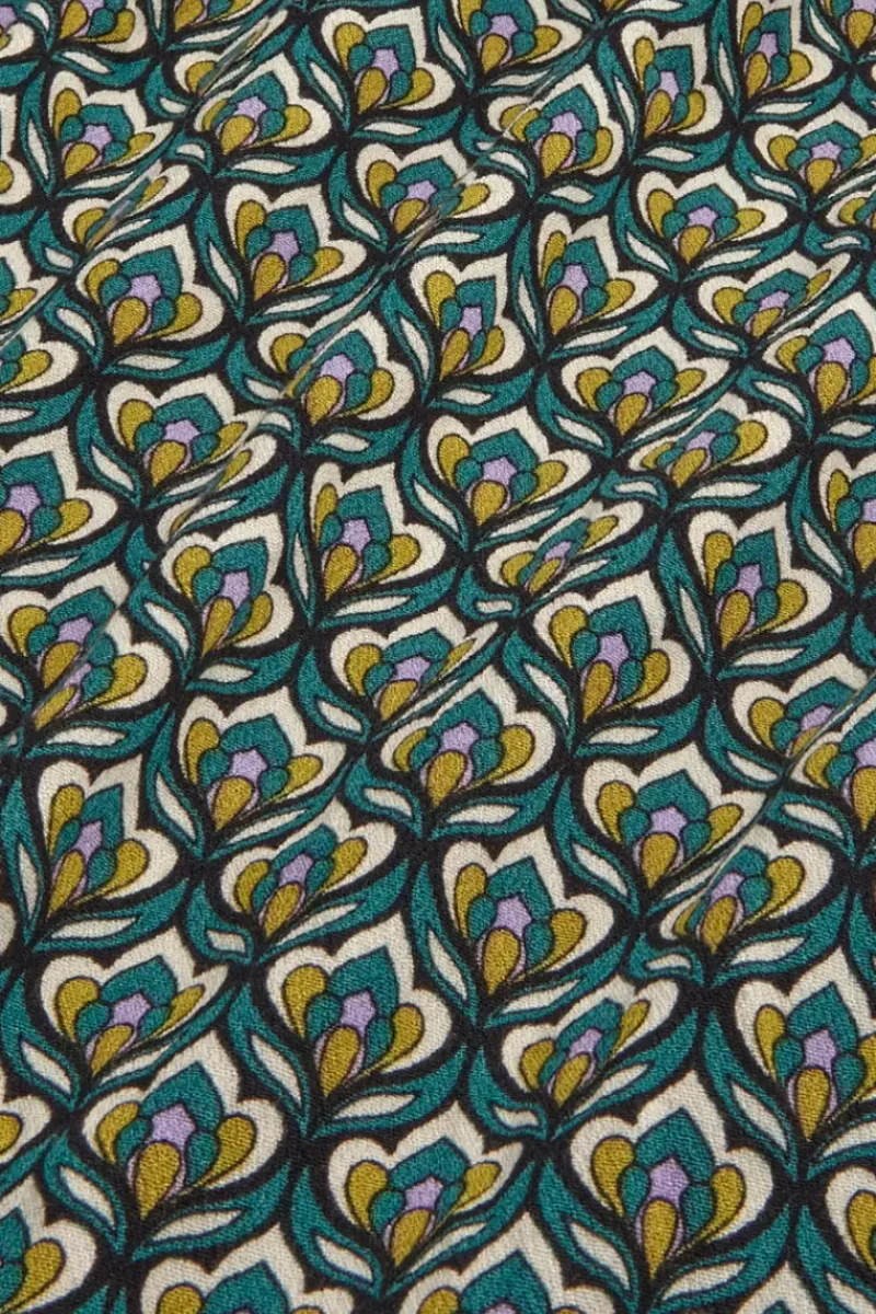 King Louie Rokken<Arianna Pleat Skirt Pinar Deep Teal