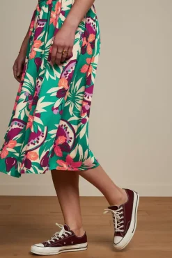 King Louie Rokken<Arianna Pleat Skirt Riri Aqua Green