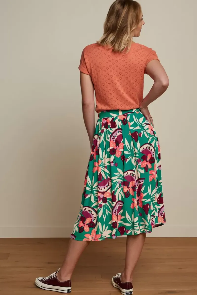 King Louie Rokken<Arianna Pleat Skirt Riri Aqua Green
