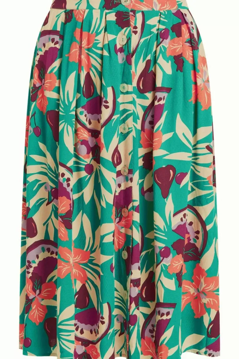 King Louie Rokken<Arianna Pleat Skirt Riri Aqua Green