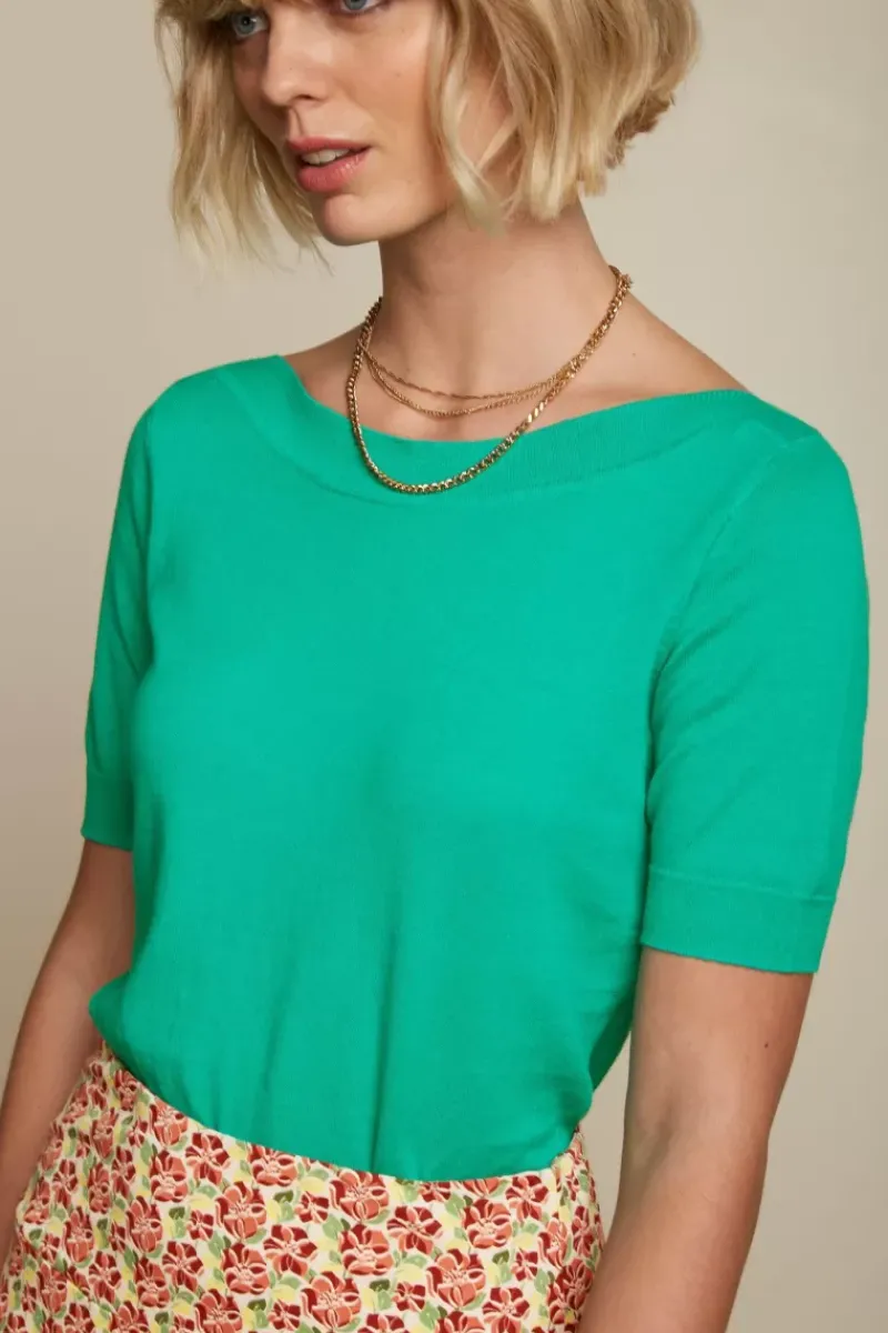 King Louie Tops & Shirts<Audrey Top Cottonclub Delphinium Green