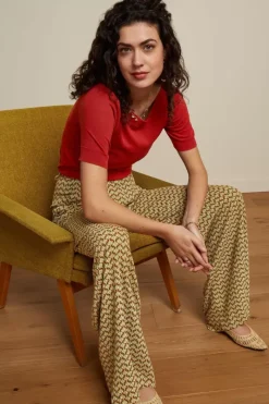 King Louie Tops & Shirts<Audrey Top Cottonclub Sienna Red