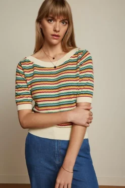 King Louie Tops & Shirts<Audrey Top Romero Cream