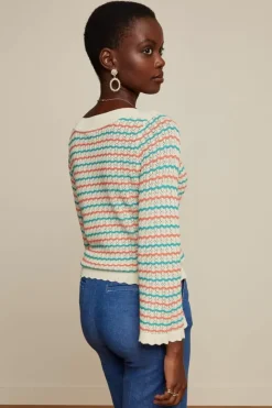 King Louie Truien<Audrey Top Trompet Sleeve Florio Cream