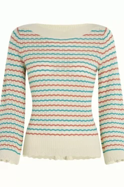 King Louie Truien<Audrey Top Trompet Sleeve Florio Cream