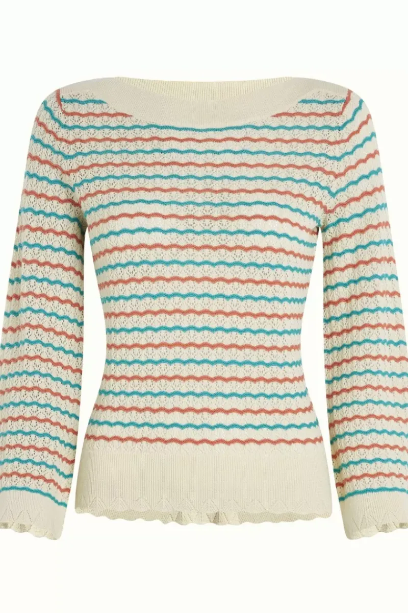 King Louie Truien<Audrey Top Trompet Sleeve Florio Cream