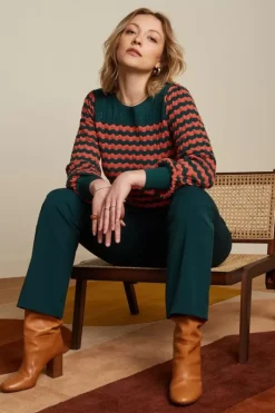 King Louie Tops & Shirts<Bella Knit Top Blizzy Pine Green