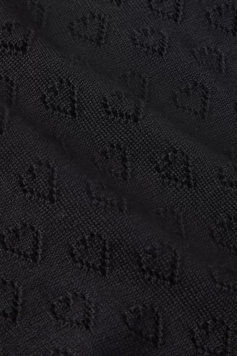 King Louie Tops & Shirts<Bella Knit Top Heart Ajour Black