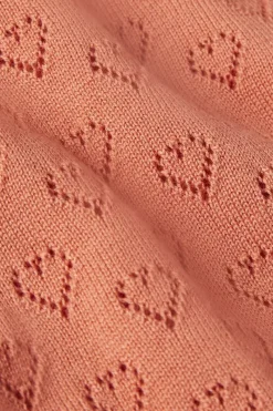 King Louie Tops & Shirts<Bella Knit Top Heart Ajour Langoustino Orange