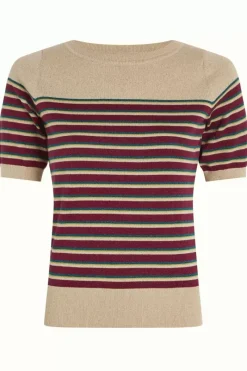 King Louie Tops & Shirts<Bella Top Ruiz Stripe Beaujolais Red