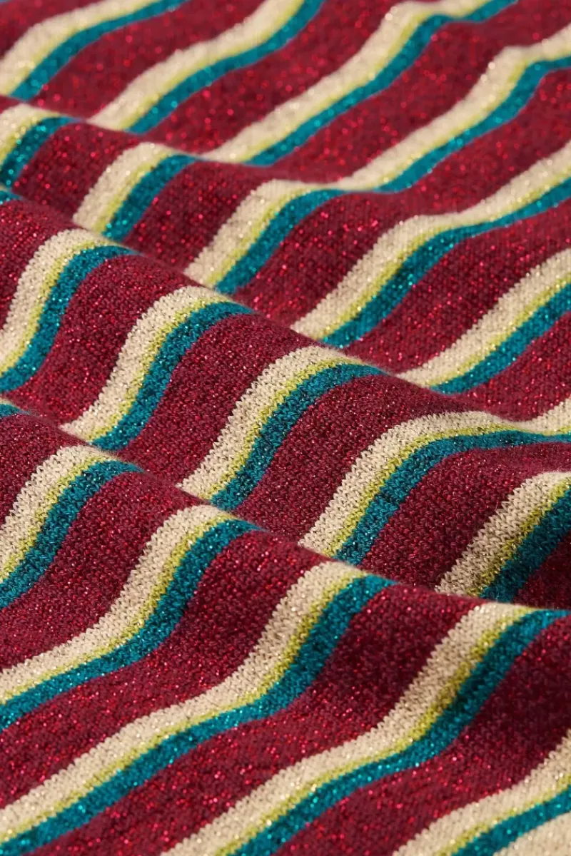King Louie Tops & Shirts<Bella Top Ruiz Stripe Beaujolais Red