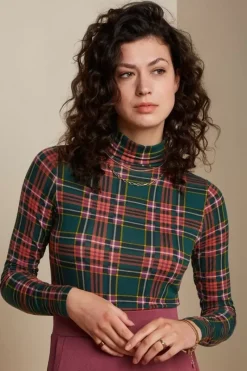 King Louie Tops & Shirts<Betsy Rollneck Top Getty Pine Green